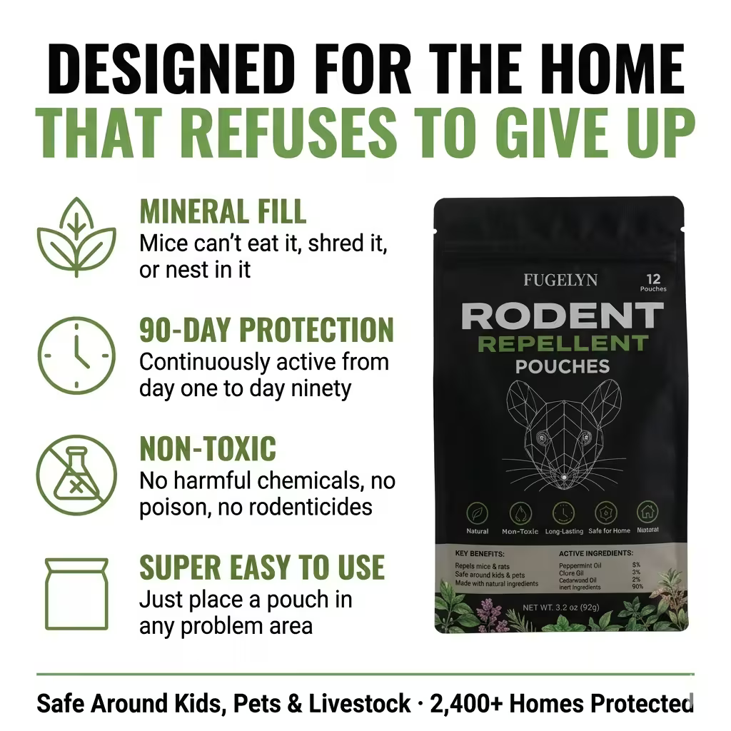 Place These Pouches Where Mice Enter —And Watch Them Never Come Back.