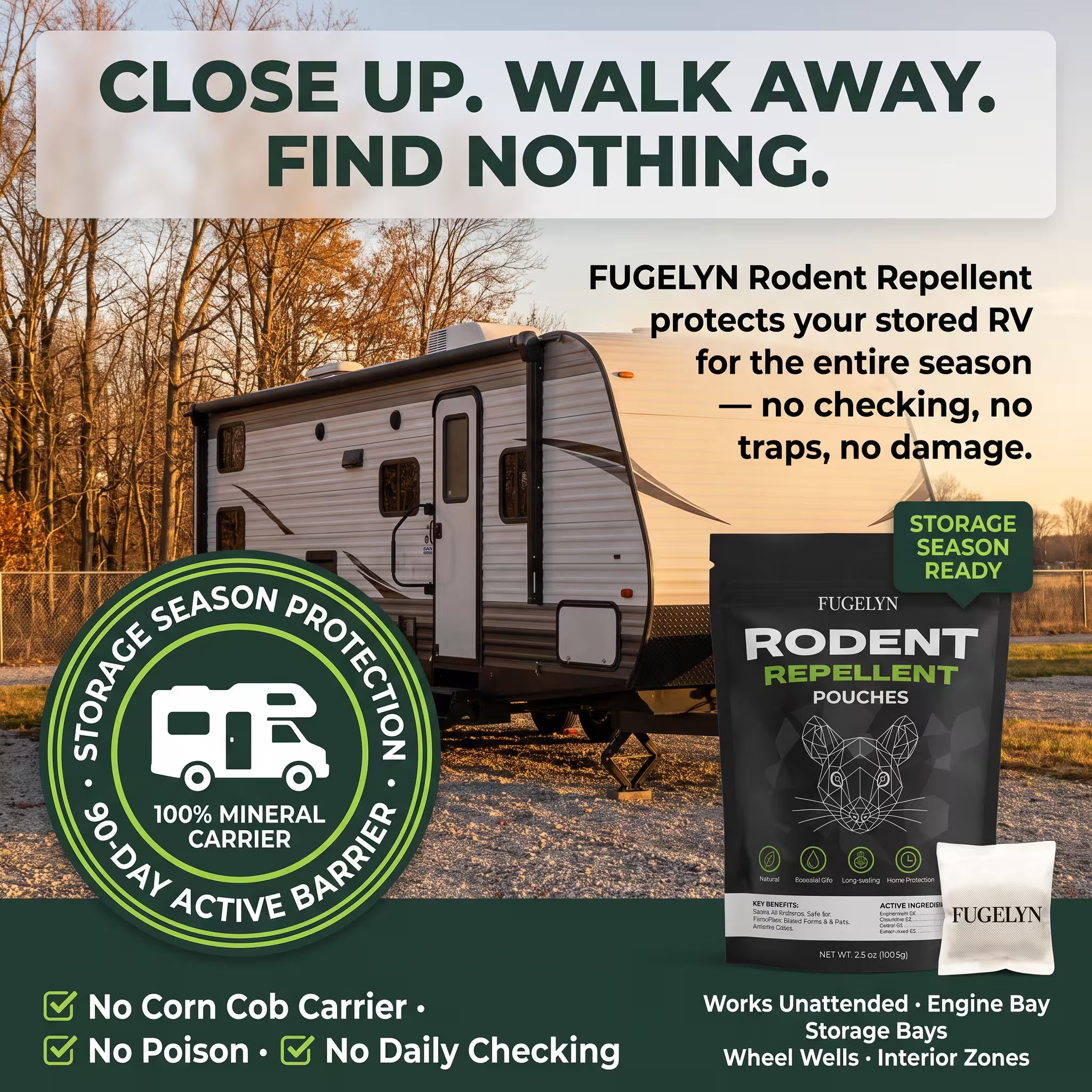 RV Mouse Repellent Pouches — Place Once. Lock The Door. Open To Nothing In Spring