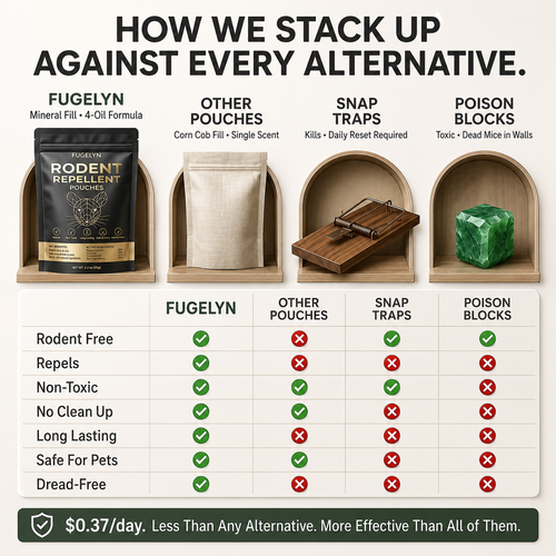 Place FUGELYN Where Mice Enter — Help Keep Storage Areas Protected