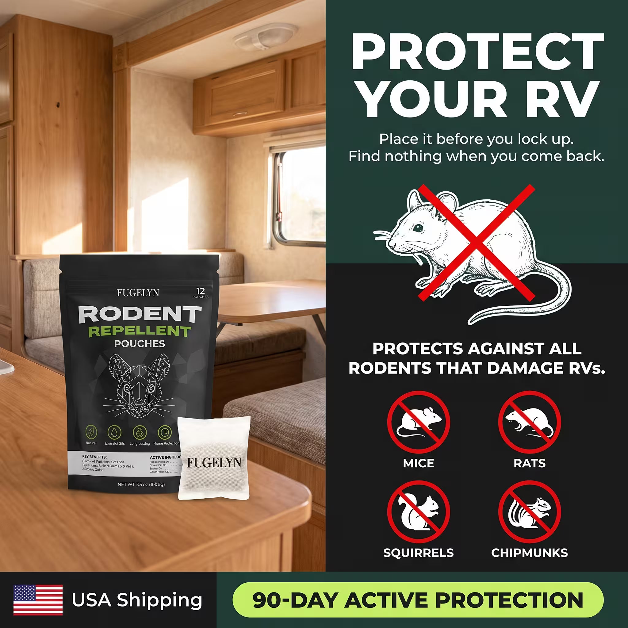 RV Mouse Repellent Pouches — Place Once. Lock The Door. Open To Nothing In Spring