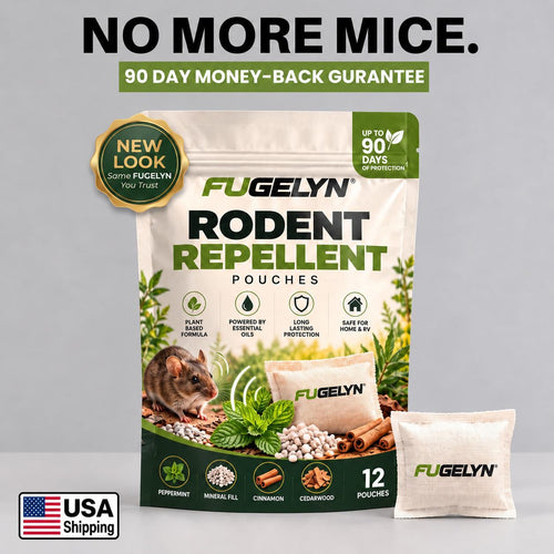 FUGELYN Rodent Repellent Pouches — Poison-Free, Non-Lethal, Up to 90 Days