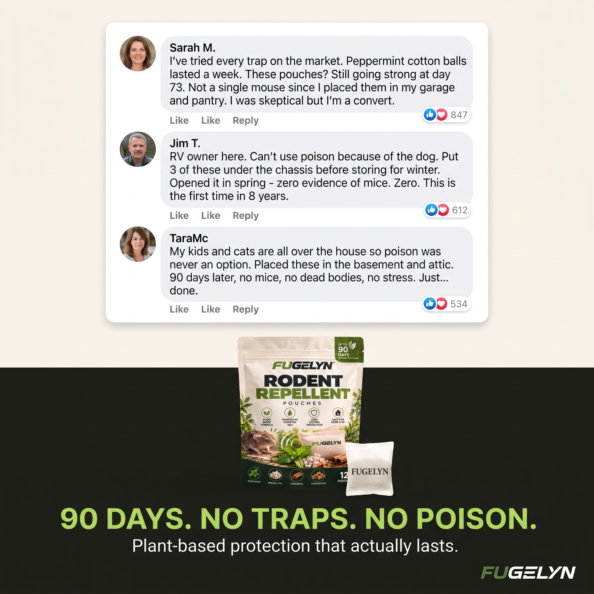 Stop Mice For Months, No Traps , No Poison