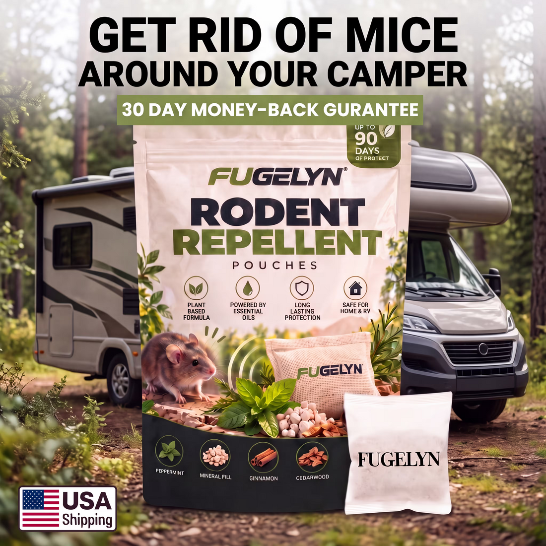 RV Mouse Repellent Pouches - 90-Day RV Storage Protection