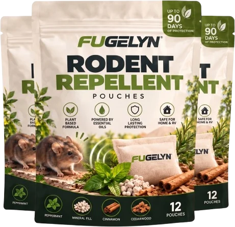 Three FUGELYN Rodent Repellent Pouches bags